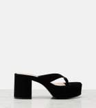 Gianvito Rossi Suede platform thong sandals
