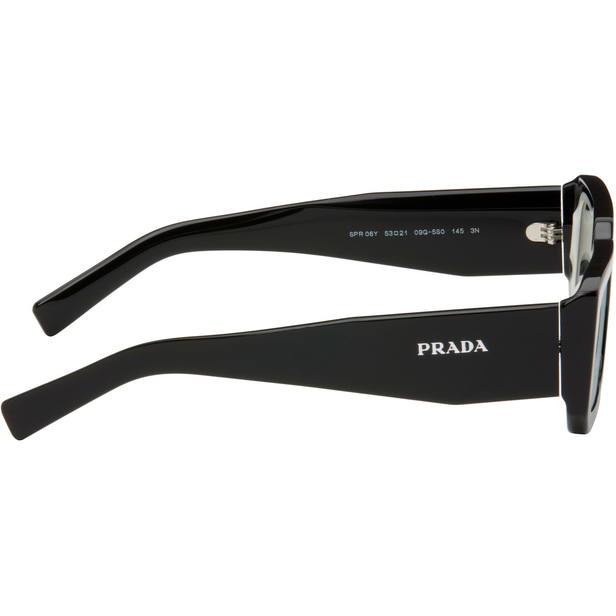 Prada Eyewear Black Square Acetate Chunky Sunglasses