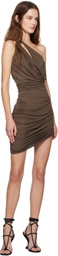 Rick Owens Lilies Taupe Porterville Aaliyah Minidress