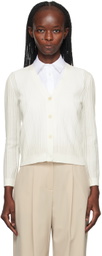 Theory Off-White Shrunken Cardigan