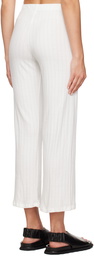 LESET White Burnout Lounge Pants