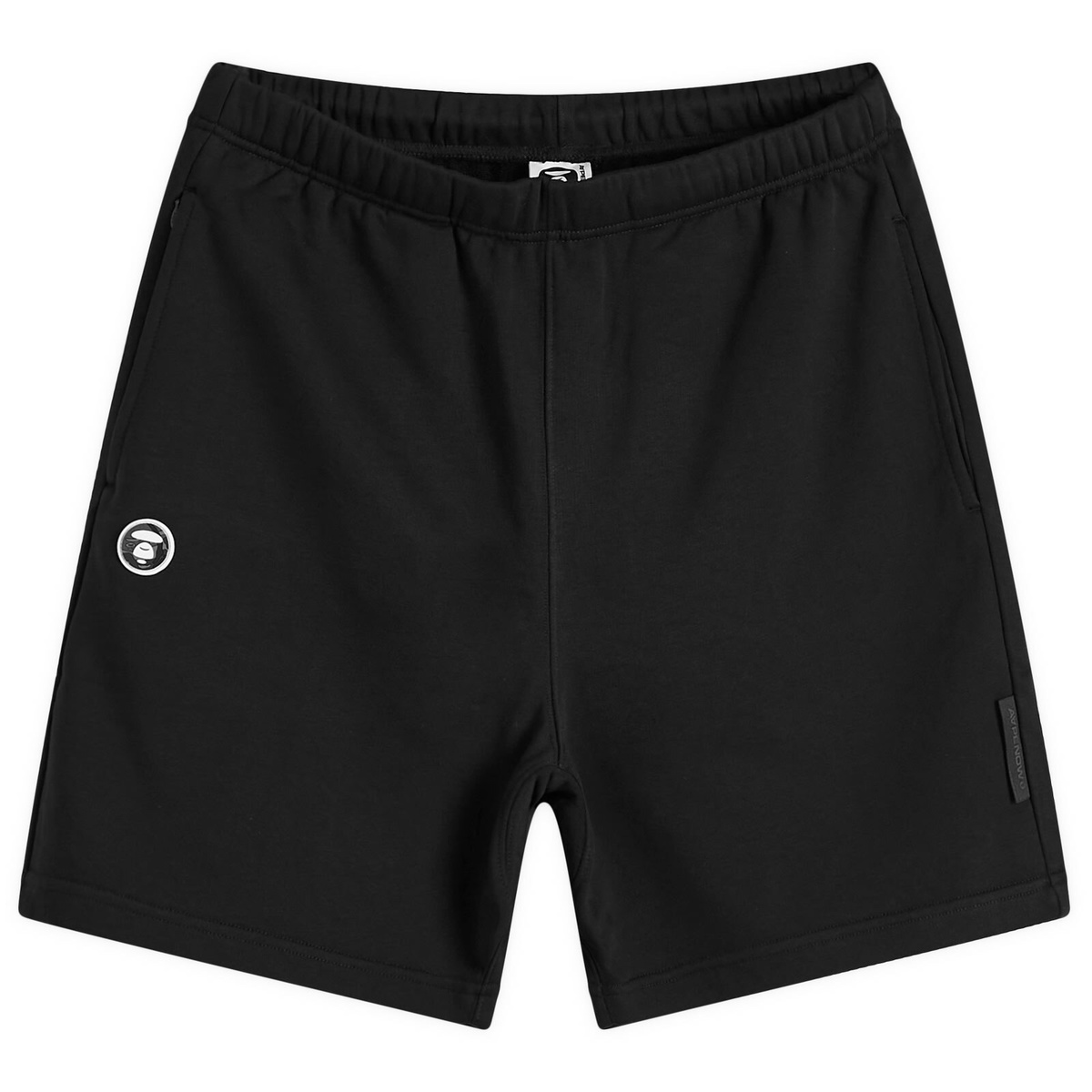 Men's AAPE French Terry Sweat Short in Black AAPE by A Bathing Ape