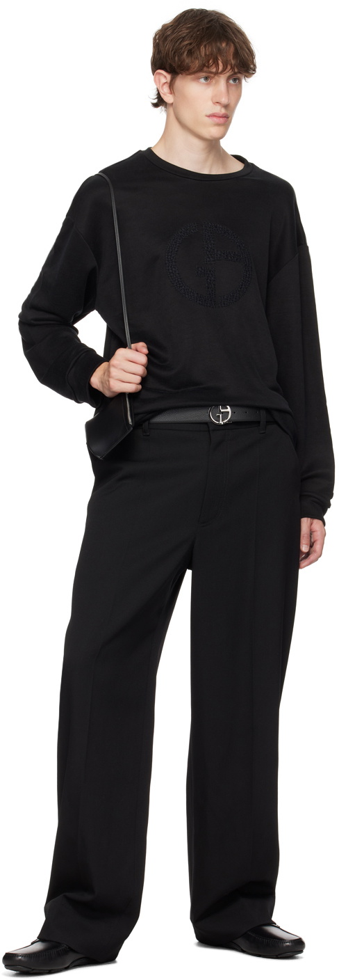 Giorgio Armani Reversible Black Two-Toned Belt