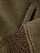 SAINT LAURENT - Shearling Blouson Jacket - Green