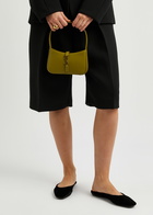 Saint Laurent Lido Velvet Flats Black
