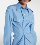 McQueen Cotton-blend taffeta shirt dress