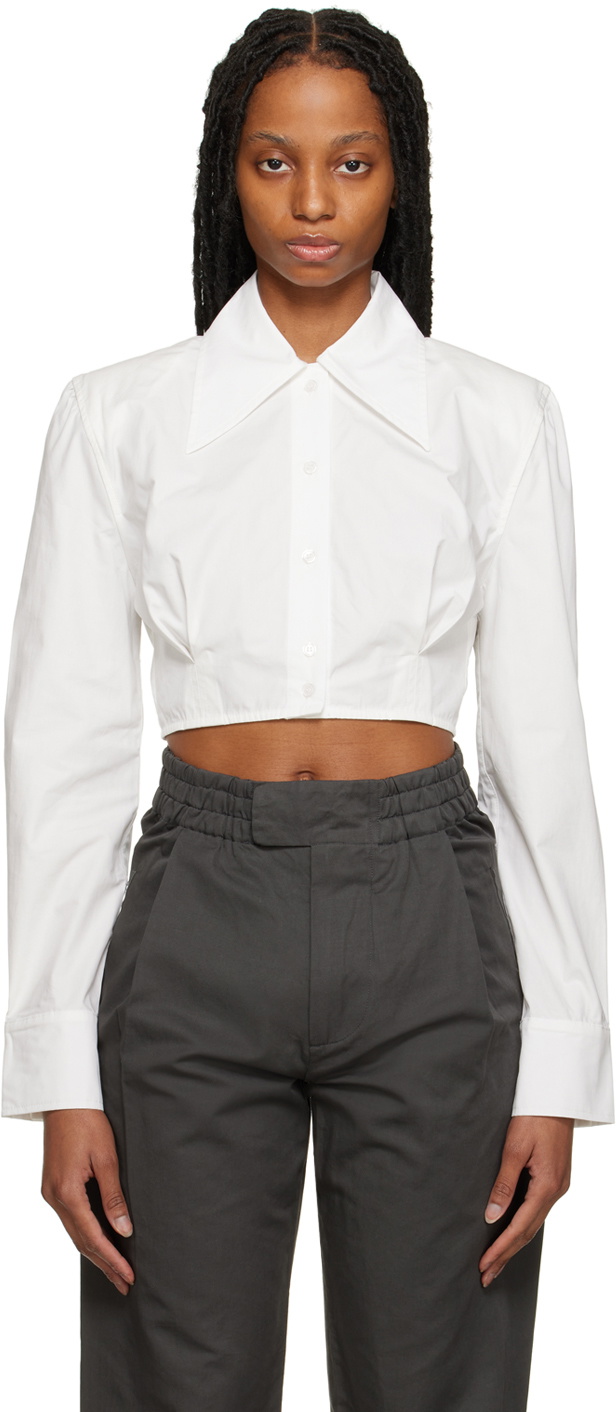 Elleme White Darted Shirt