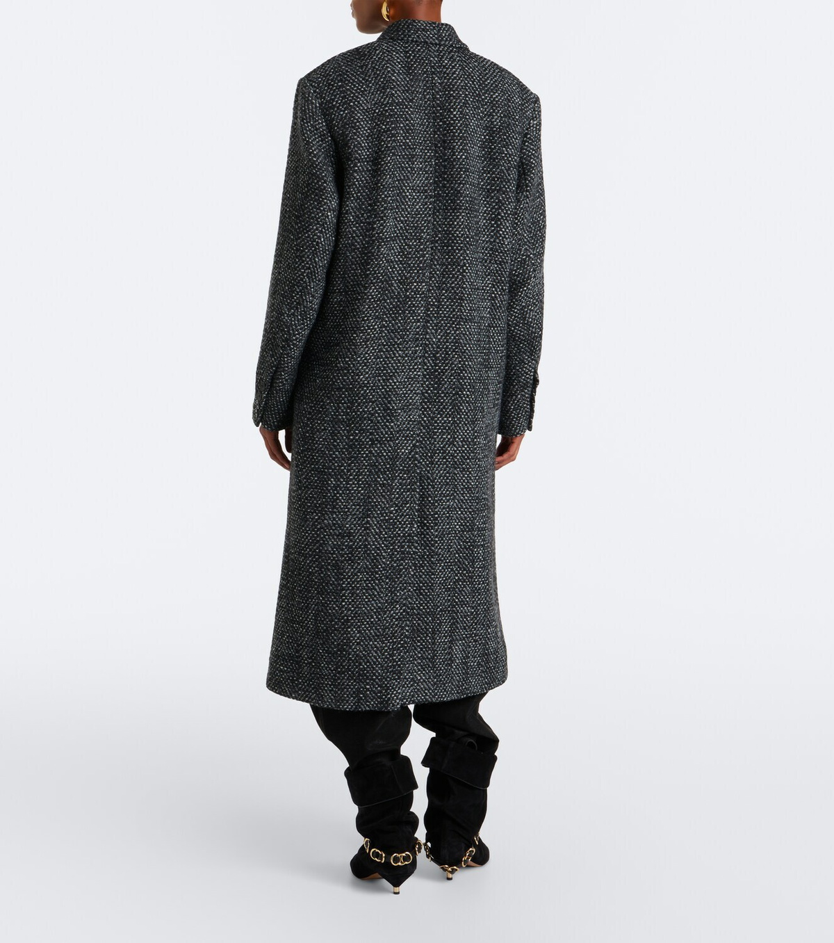 Marant Etoile Pilda herringbone double-breasted coat