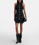 Balmain Leather wedge boots