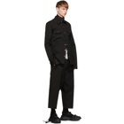 Rick Owens Black Twill Overshirt