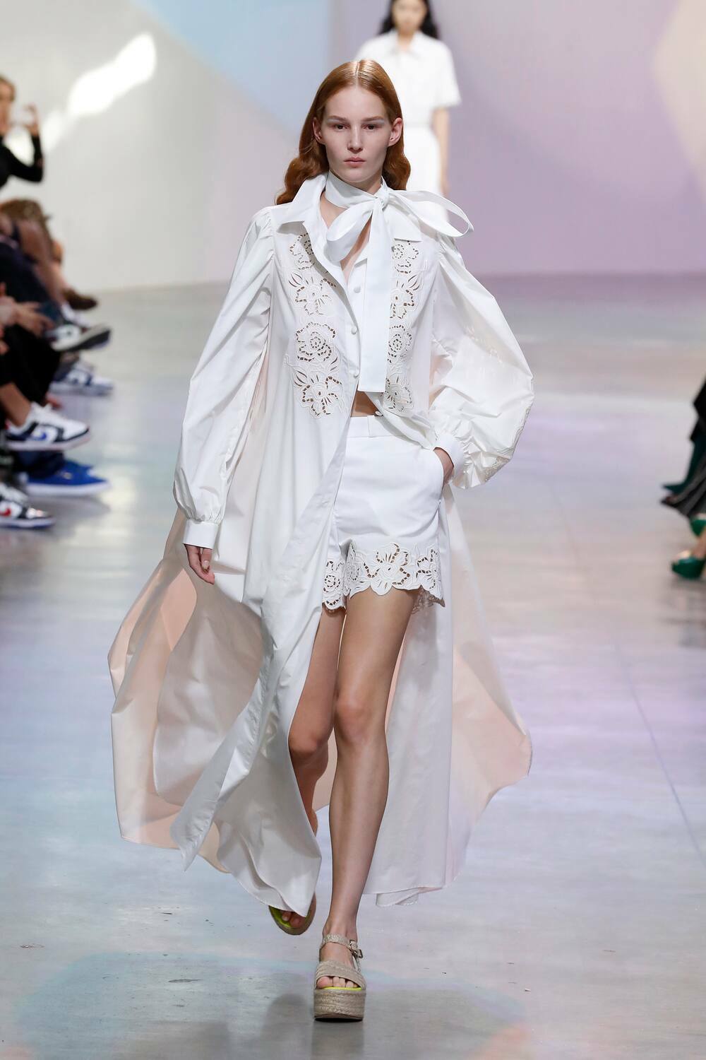 Elie Saab Embroidered cotton shorts