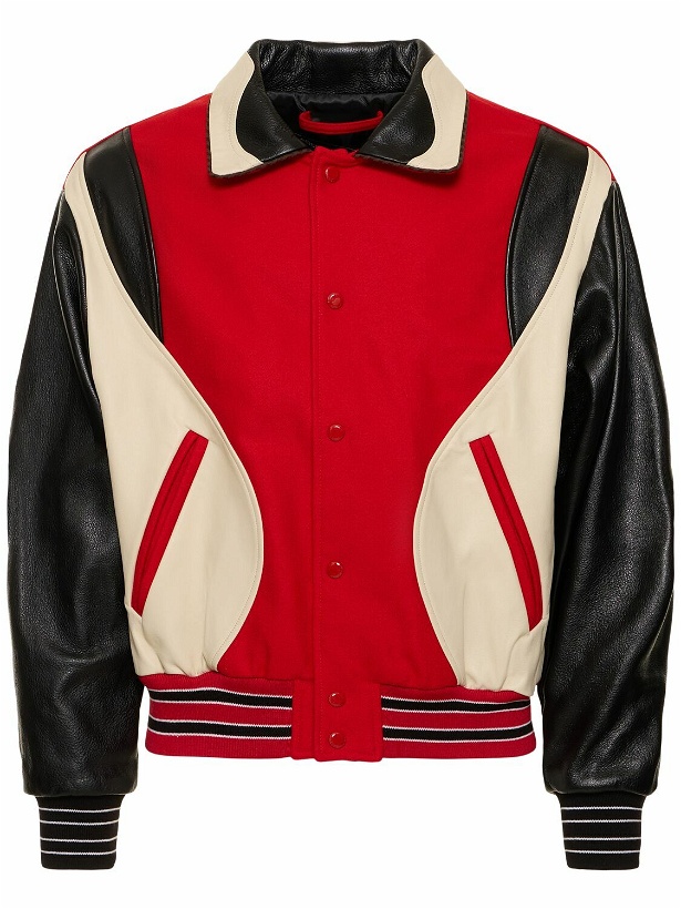 Photo: ANDERSSON BELL - Robyn Wool & Leather Varsity Jacket