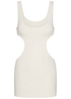 Skims Cut-out Stretch-jersey Mini Dress Off White