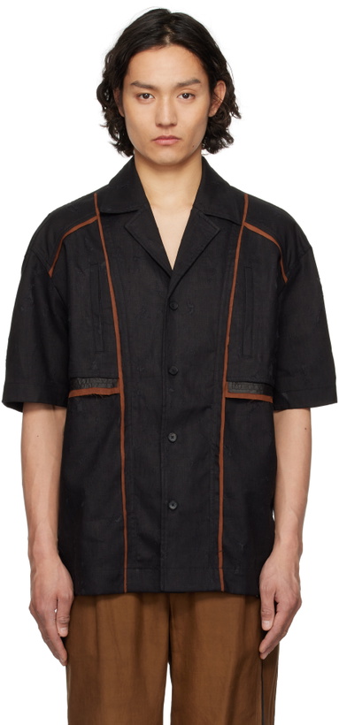 Photo: Feng Chen Wang Black Patchwork Shirt
