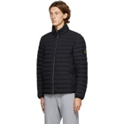 Stone Island Black Down Chambers Stretch Nylon-TC Jacket