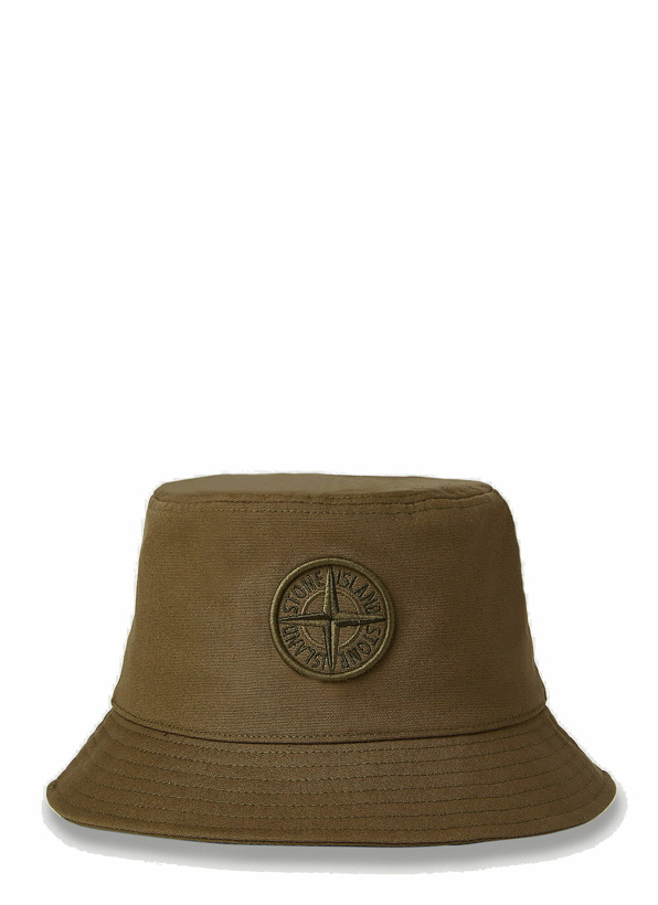 Photo: Stone Island - Logo Patch Bucket Hat in Green