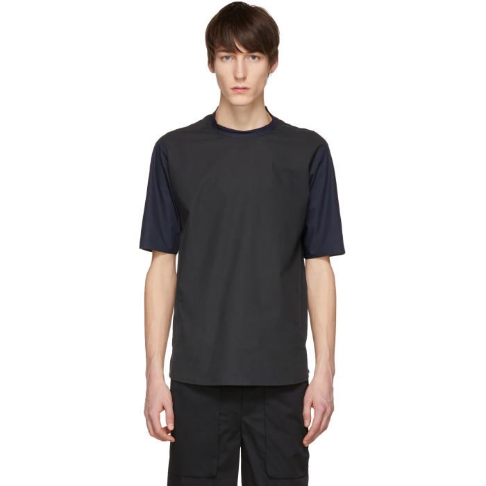 Stephan Schneider Black and Navy Mix Bubbly T-Shirt
