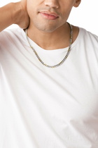 Diesel Two-tone stainless steel chain necklace - Necklaces - Unisex - Silver