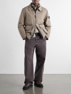 Stone Island - Garment-Dyed Cotton-TC-Blend Padded Twill Jacket - Brown