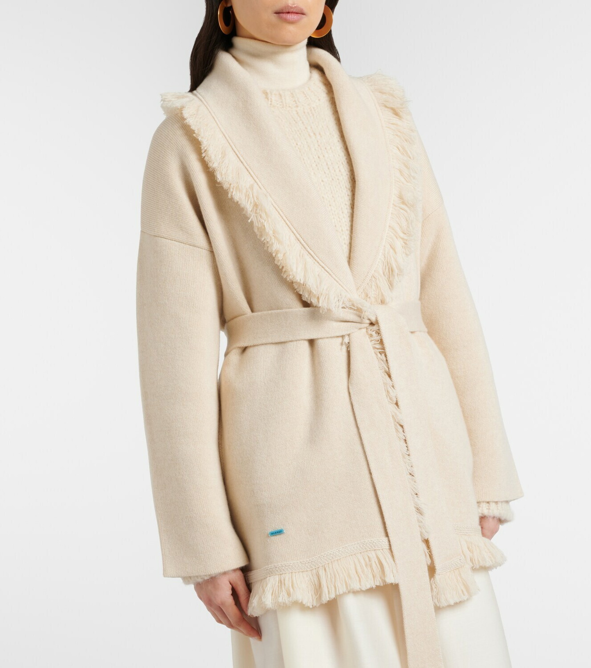Alanui Finest fringed cashmere and cotton cardigan