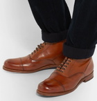 Grenson - Leander Cap-Toe Burnished-Leather Boots - Men - Tan