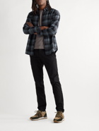 Theory - Irving Checked Brushed Cotton-Flannel Shirt - Black