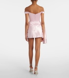 Alex Perry Draped duchess satin minidress