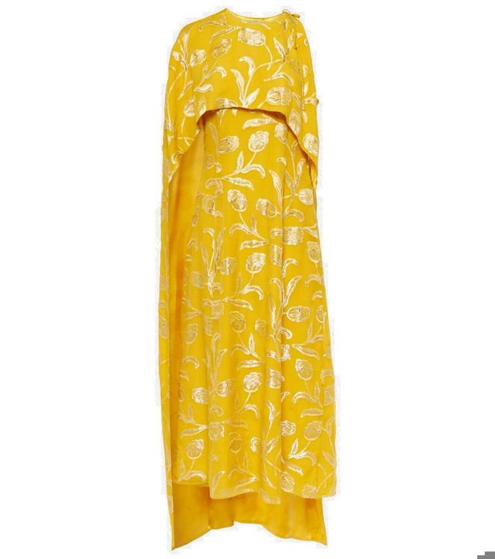 Photo: Markarian Caped silk-blend midi dress