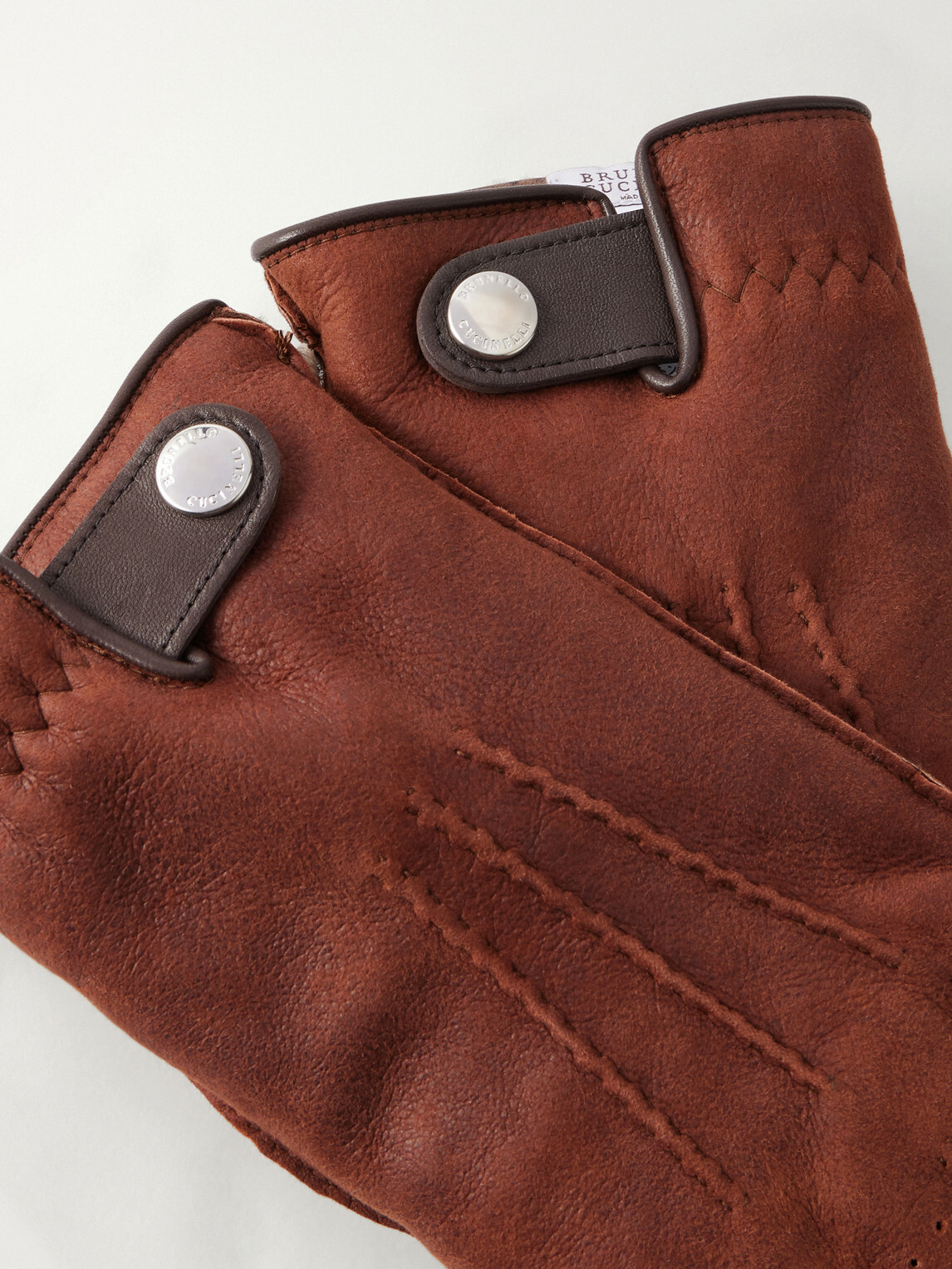 Brunello Cucinelli - Suede Gloves - Brown