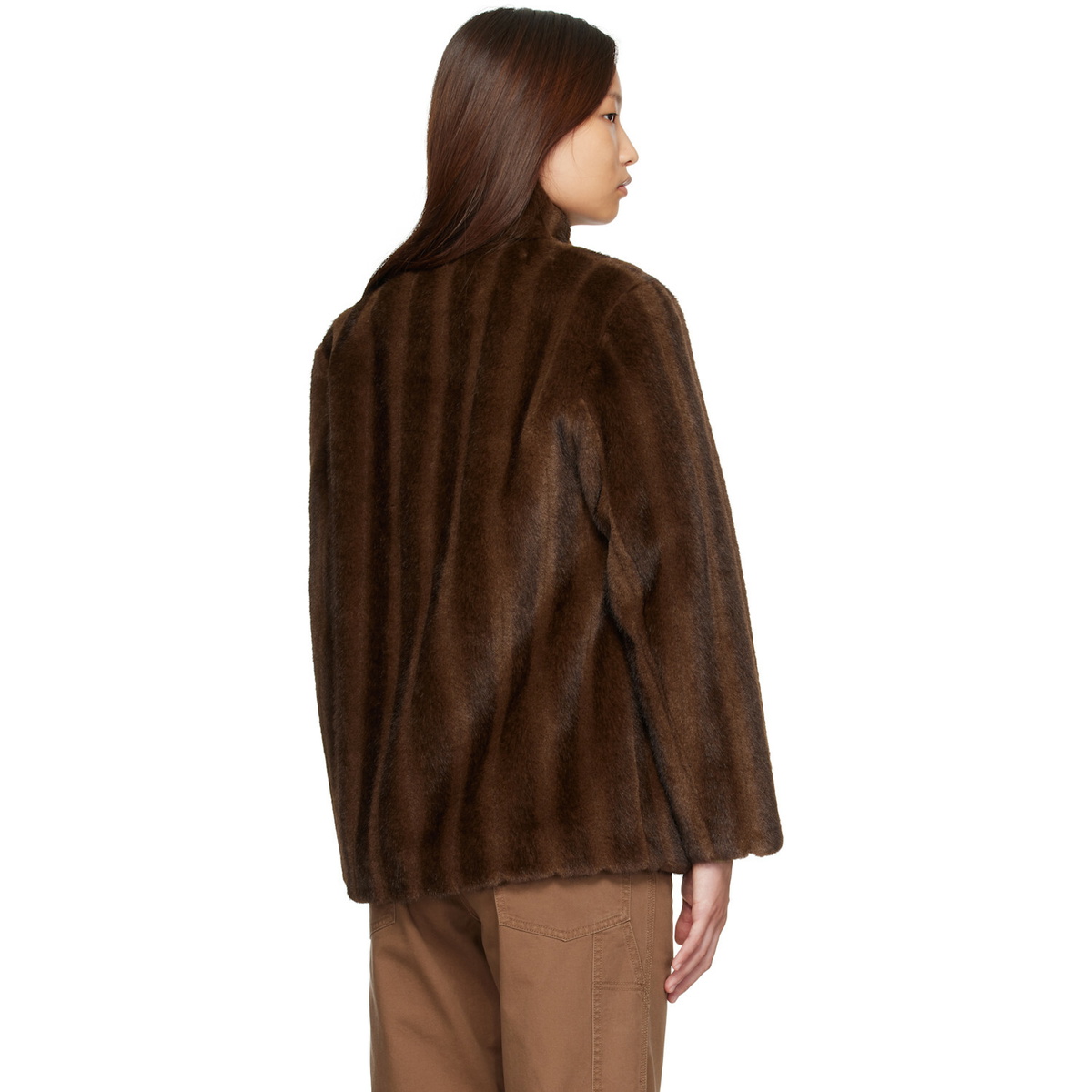 Nothing Written Brown Misha Faux Fur Jacket