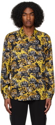 Versace Jeans Couture Black Printed Shirt