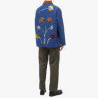 Sky High Farm Men's Embroidered Workwear Jacket in Blue