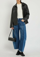 B Sides Vintage Lasso Paint-splatter Relaxed Barrel-leg Jeans Indigo
