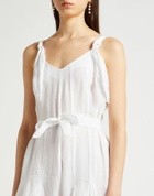 120% Lino Womens Jumpsuit in White
