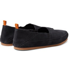 Mulo - Collapsible-Heel Suede Espadrilles - Dark gray