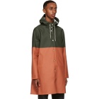 Stutterheim Green and Orange Stockholm Raincoat