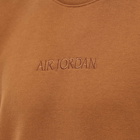 Air Jordan Men's Wordmark Fleece Crew Sweat in Light British Tan