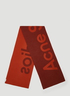 Acne Studios - Logo Jacquard Scarf in Red