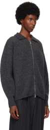 LE17SEPTEMBRE Gray Zip-Up Cardigan