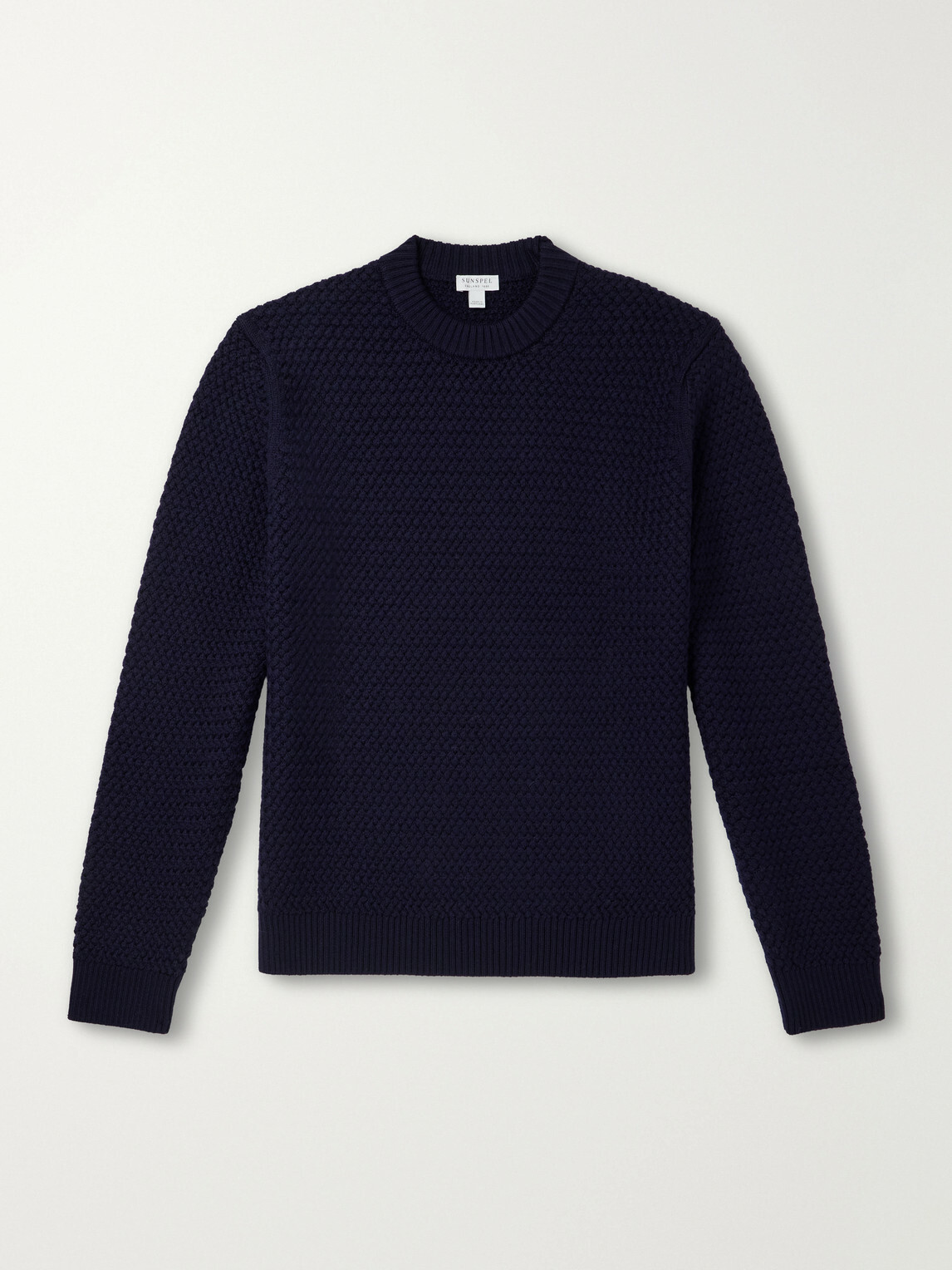 Sunspel - Merino Wool-Basketweave Sweater - Blue