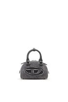 Diesel 1DR Dome-Mini bowling bag in washed denim - Crossbody Bags Womens in Grey