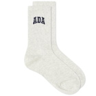 Adanola Women's ADA Socks in Light Grey Melange/Navy