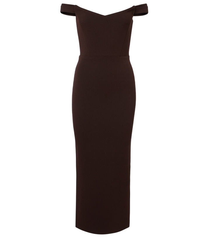 Photo: Alex Perry Off-shoulder midi dress