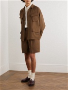 Kaptain Sunshine - Gurkha Straight-Leg Wool-Canvas Shorts - Brown