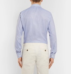 Canali - Blue Gingham Cotton-Poplin Shirt - Blue
