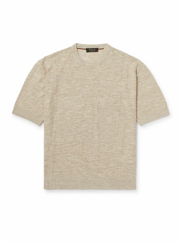 Photo: Loro Piana - Tori Linen and Silk-Blend T-Shirt - Neutrals