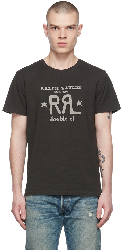 Photo: RRL Black Logo Crewneck T-Shirt
