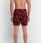 AMIRI - Short-Length Printed Swim Shorts - Black