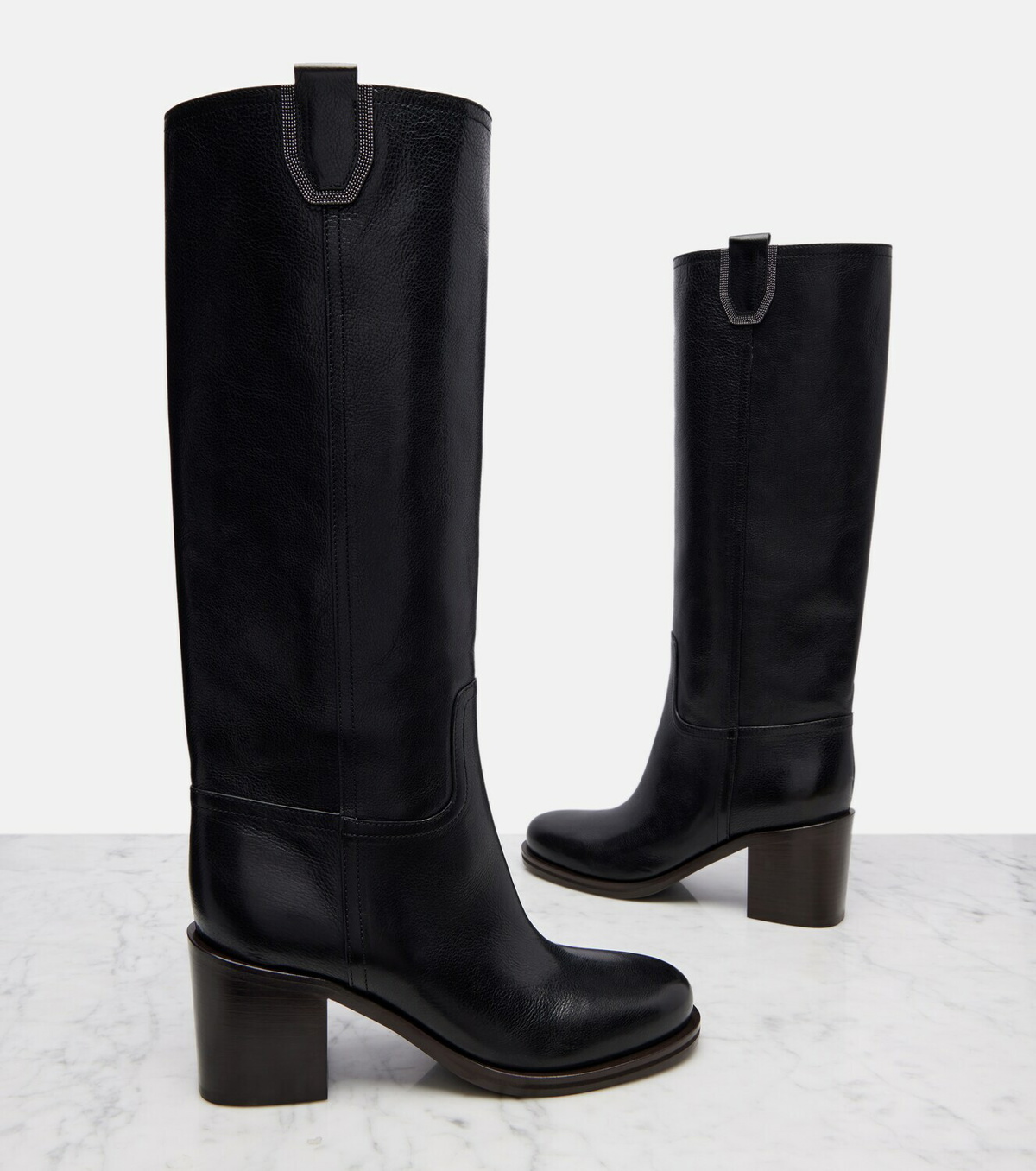 Brunello Cucinelli Leather knee-high boots