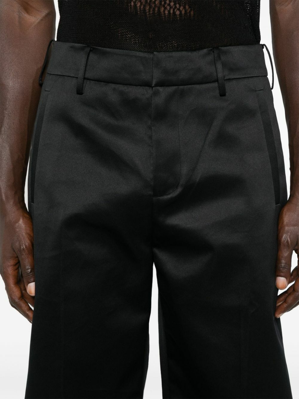 ENTIRE STUDIOS Black Straight-Leg Trousers
